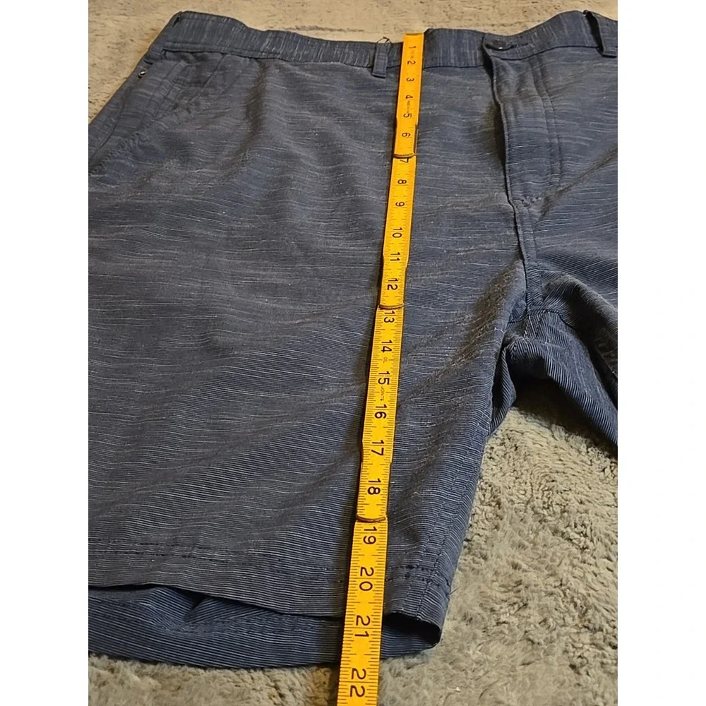 Weekender Casual Life Mens 42 Blue Golf Shorts Stretch Flat Front Performance
